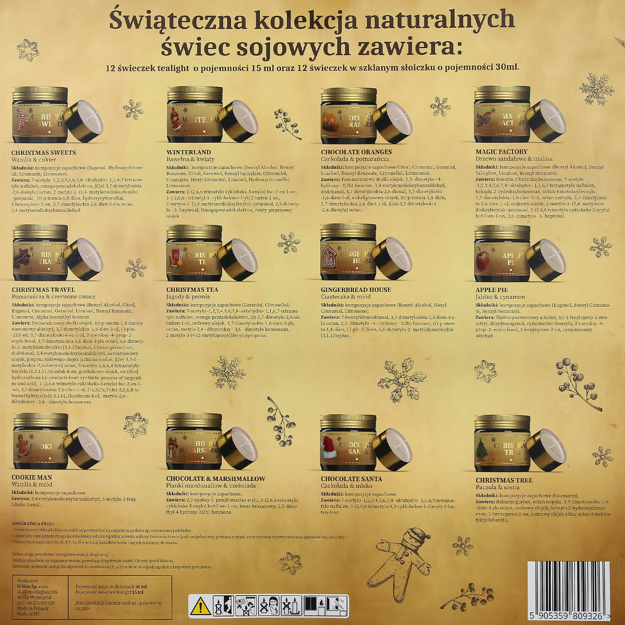 HISKIN CHRISTMAS STORY Adventskalender mit Weihnachtskerzen mit Märchenbuch-Motiv, 24 Fenster #4