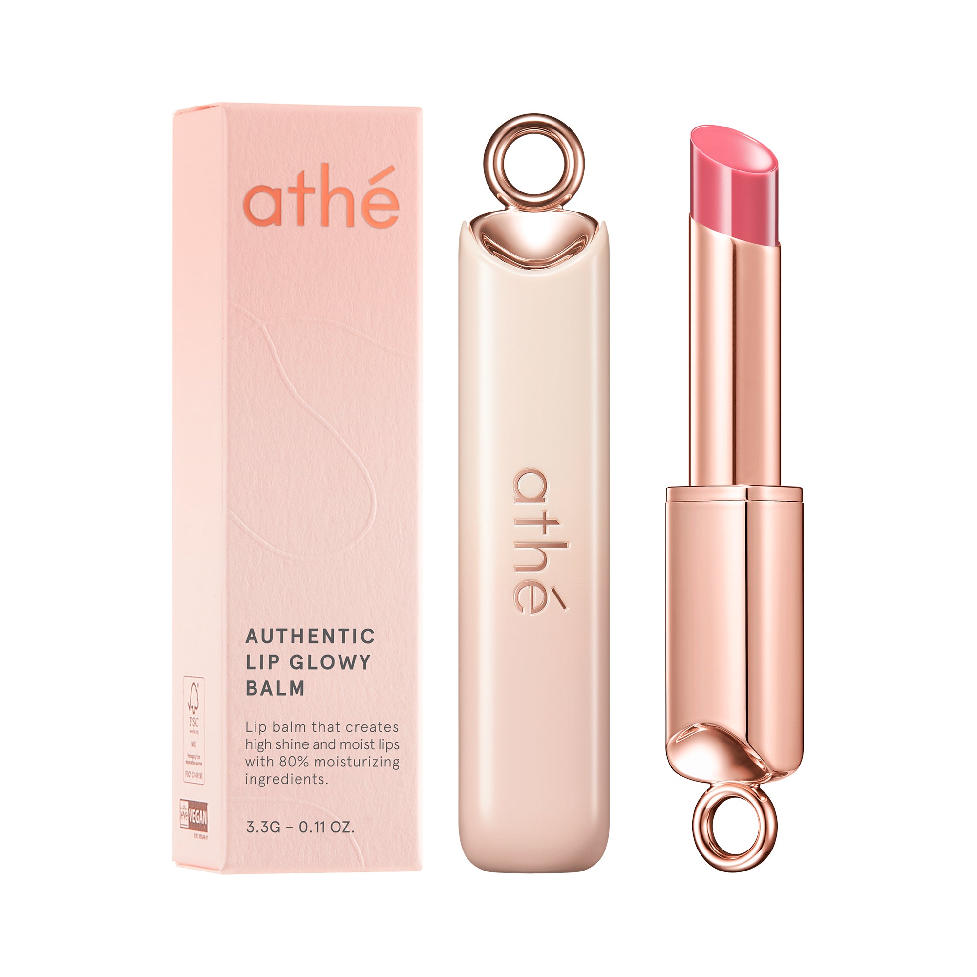 ATHE AUTHENTIC Feuchtigkeitsspendender und leuchtender Lippenbalsam 3,3 g