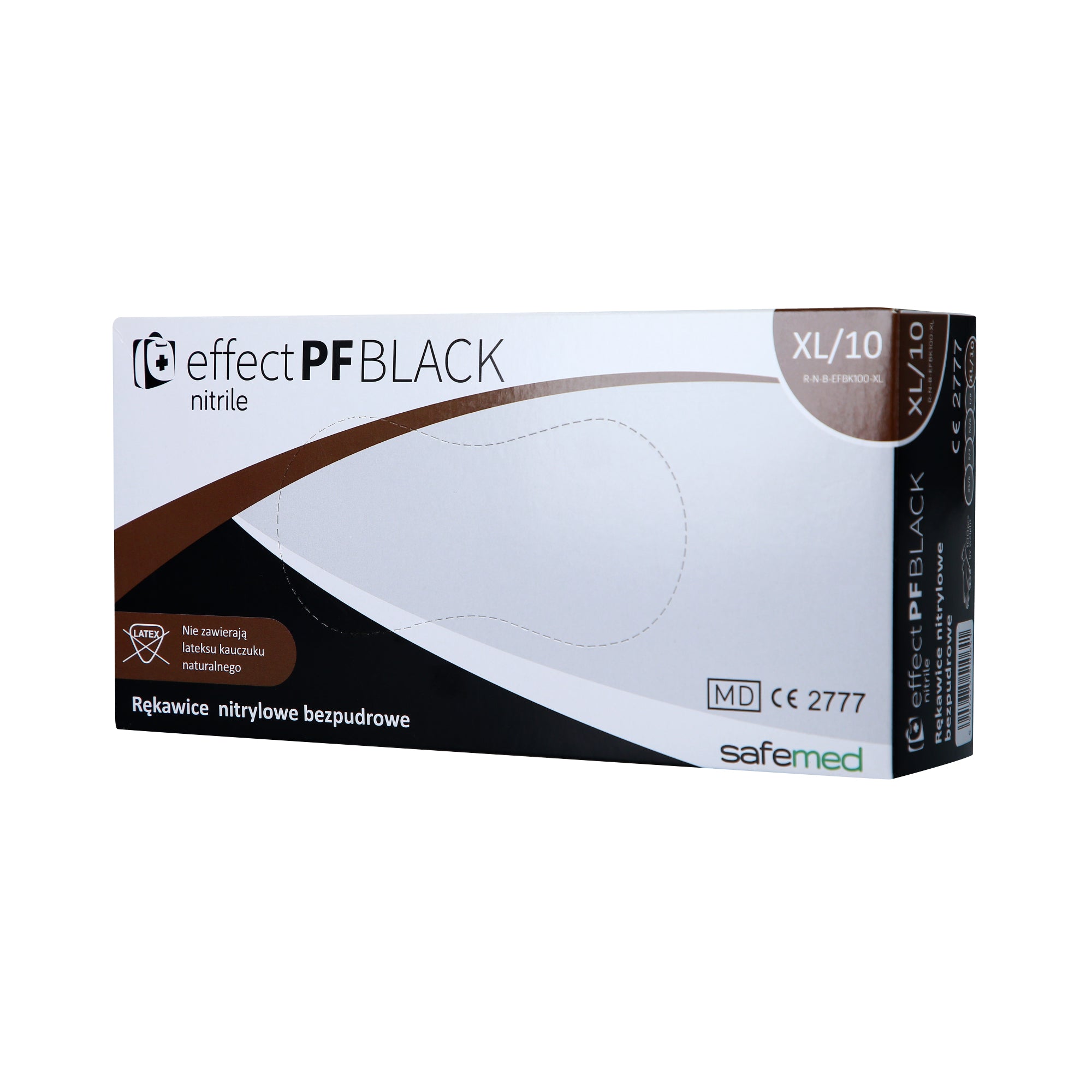 SAFEMED EFFECT PF Gants jetables en nitrile non poudrés Noir XL 100 pcs.