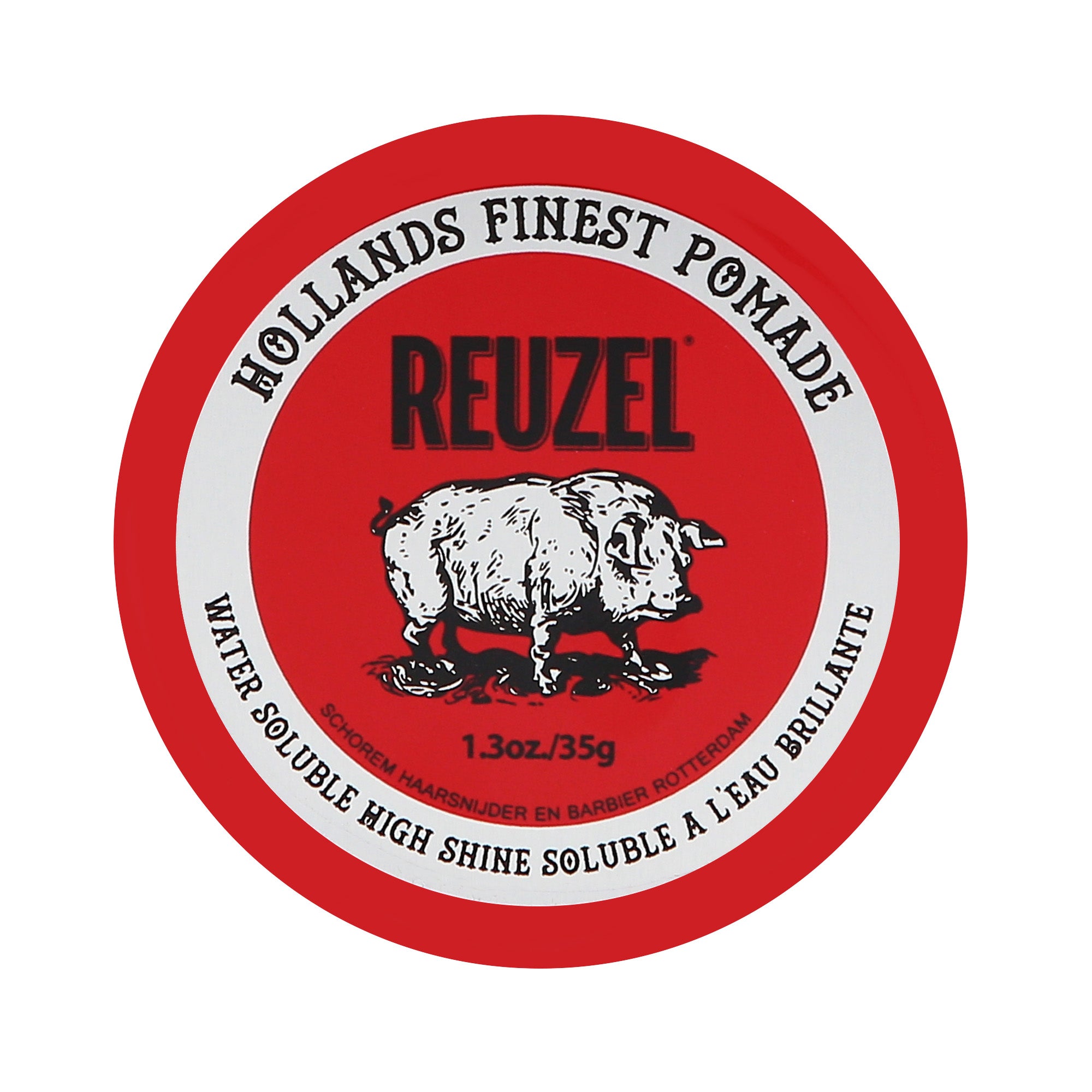 REUZEL POMADE ROUGE SOLUBLE À L'EAU BRILLANCE ÉLEVÉE Pommade à base d'eau pour cheveux, tenue moyenne et brillance intense 35 g