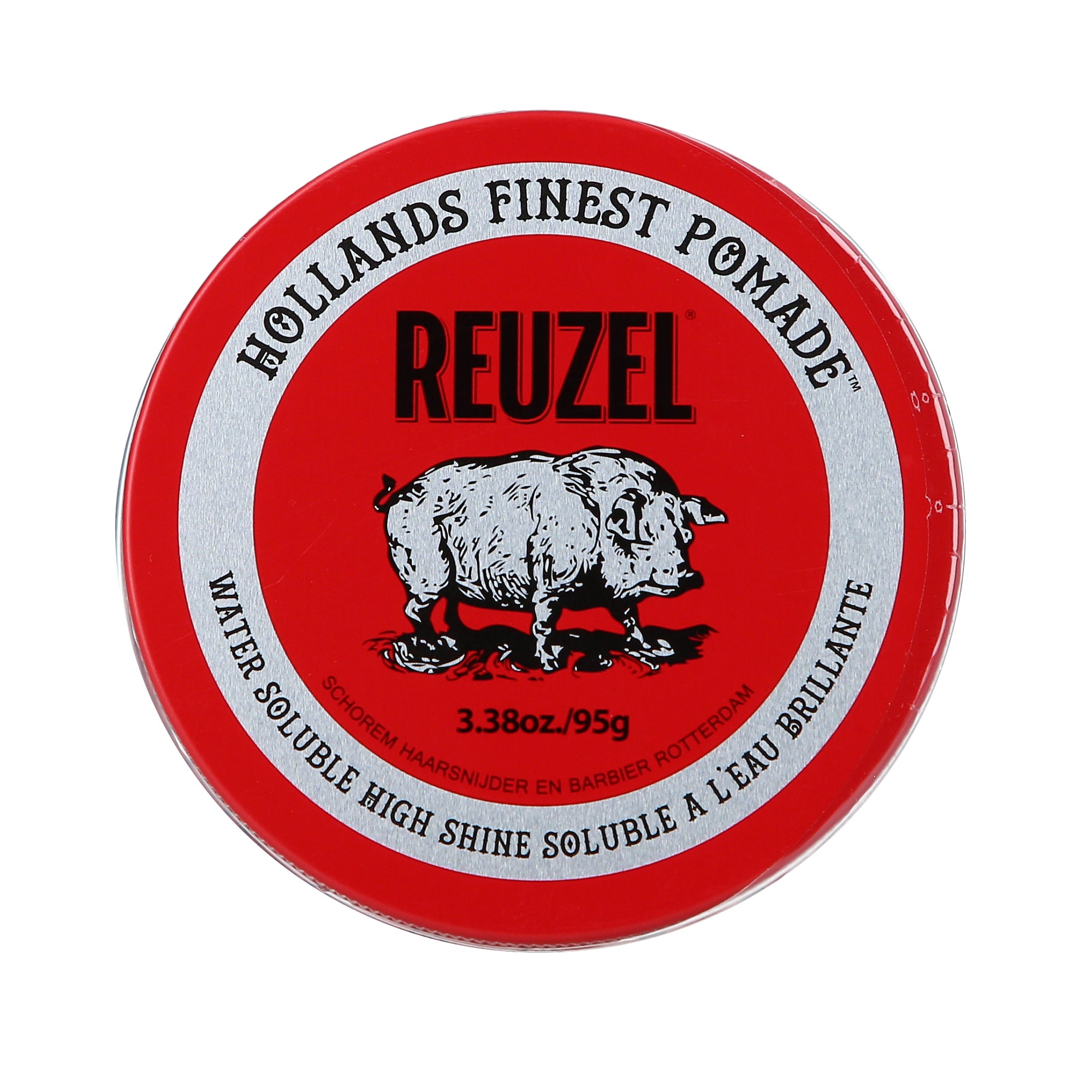 REUZEL POMADE ROUGE SOLUBLE À L'EAU BRILLANCE ÉLEVÉE Pommade à base d'eau pour cheveux, tenue moyenne et brillance intense 95 g