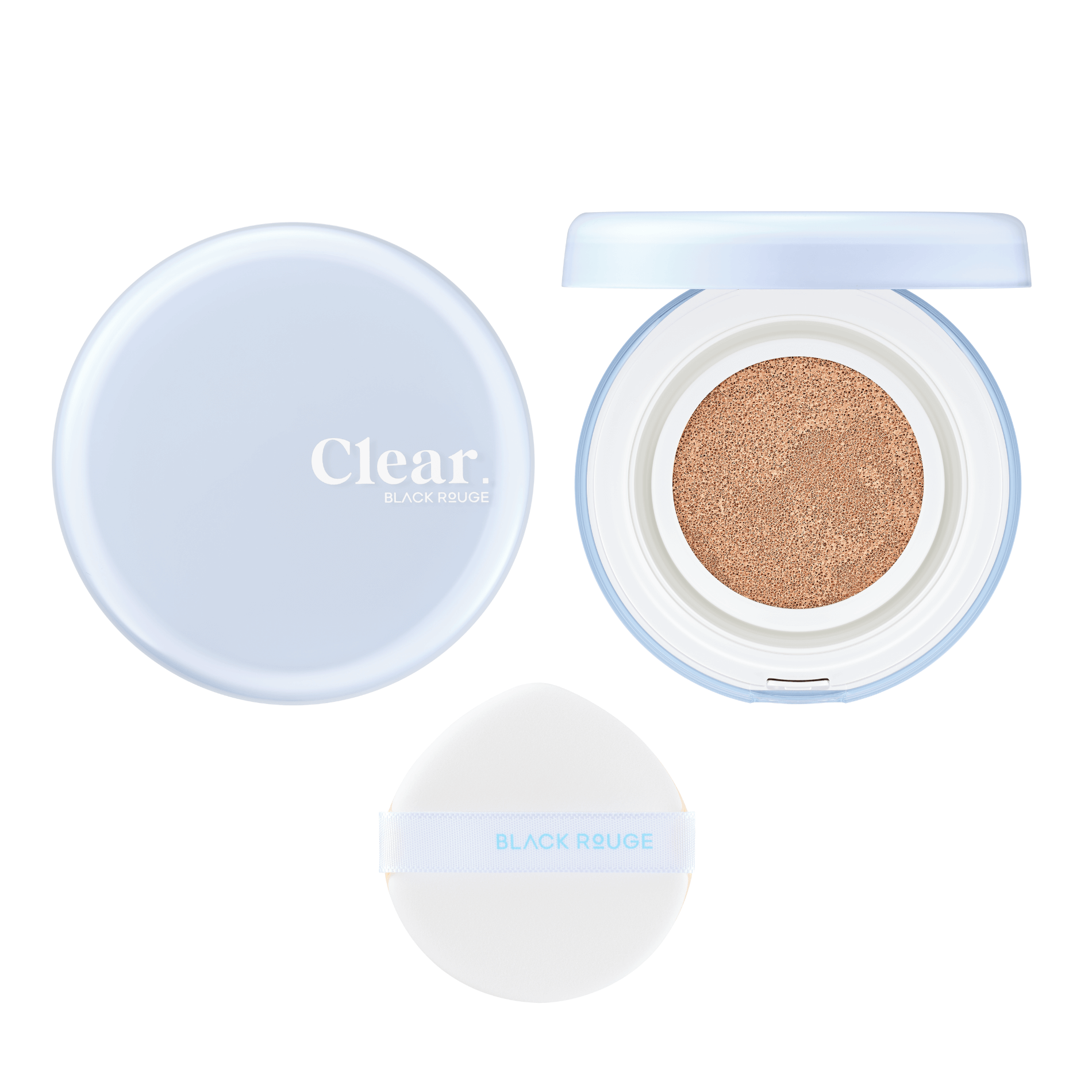 BLACK ROUGE Thin Layer Clear Cushion Vegane Foundation mit transparentem Glow und leichter Deckkraft, LSF 50+ PA++++, 14 g #2