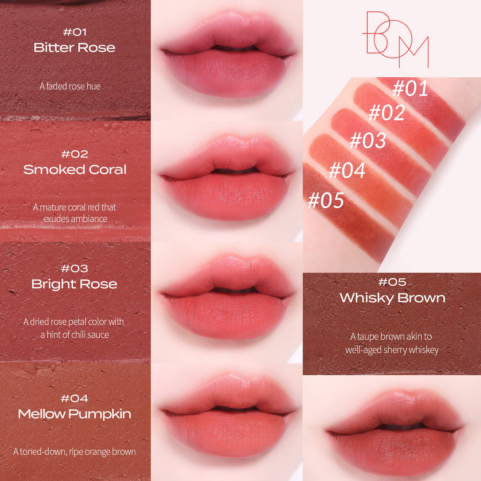 B.O.M CLOUD BLUR LIPSTICK Rossetto opaco leggero 3,3 g