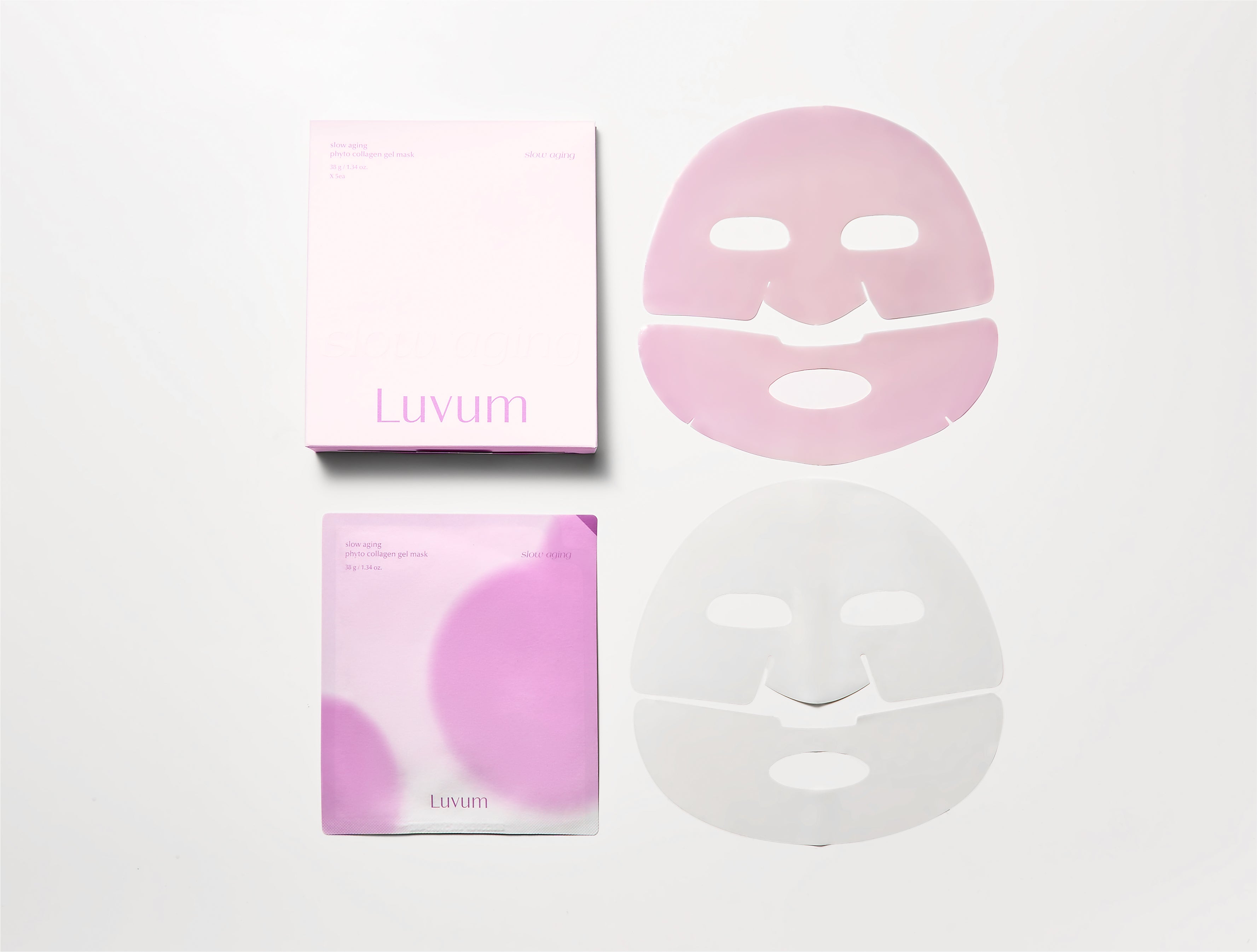 LUVUM SLOW AGING PHYTO COLLAGEN GEL MASK Hydrogelmaske mit pflanzlichem Phytokollagen und Peptiden 5 Stk. #3