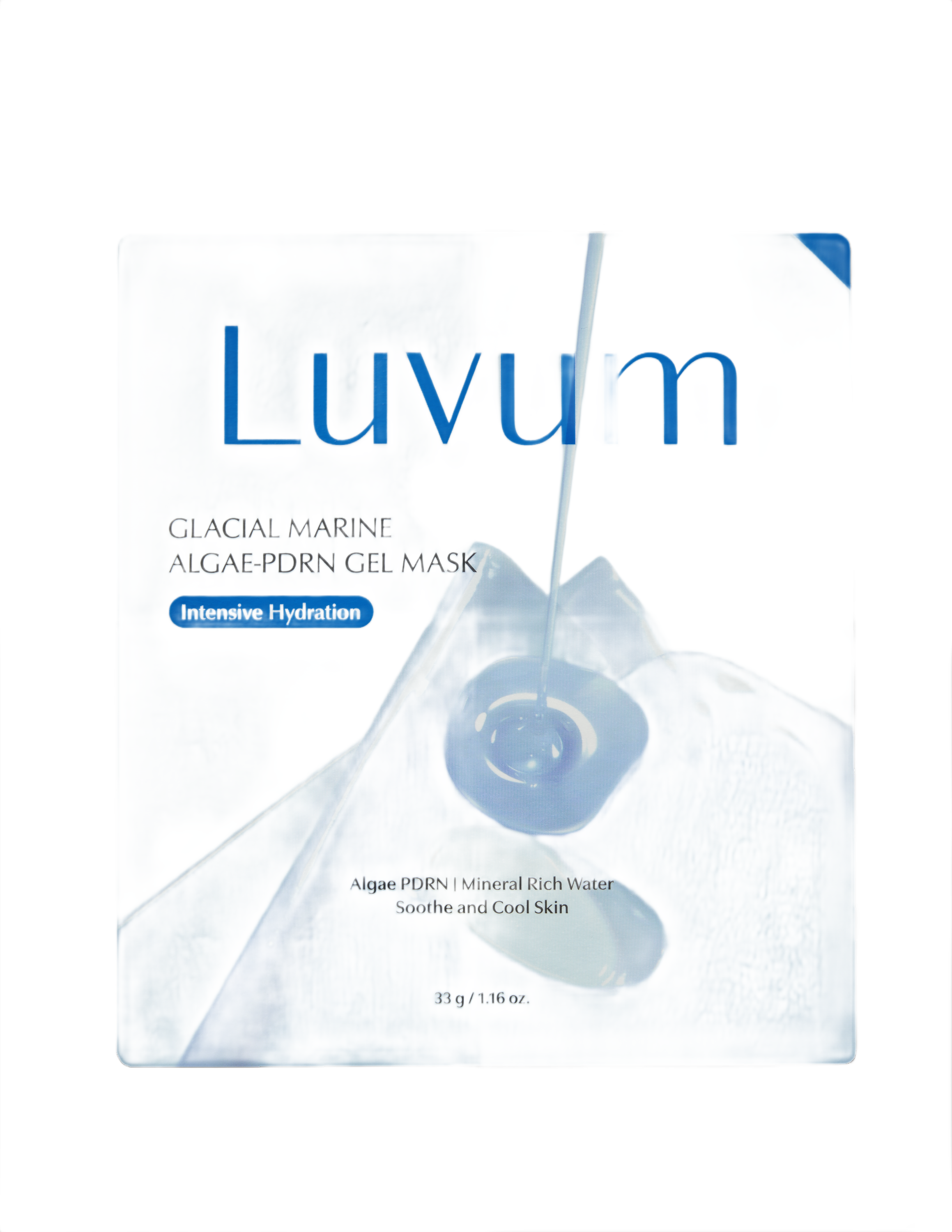 LUVUM GLACIAL MARINE ALGAE-PDRN GEL MASK Beruhigende Hydrogel-Gesichtsmaske 5 Stk.
