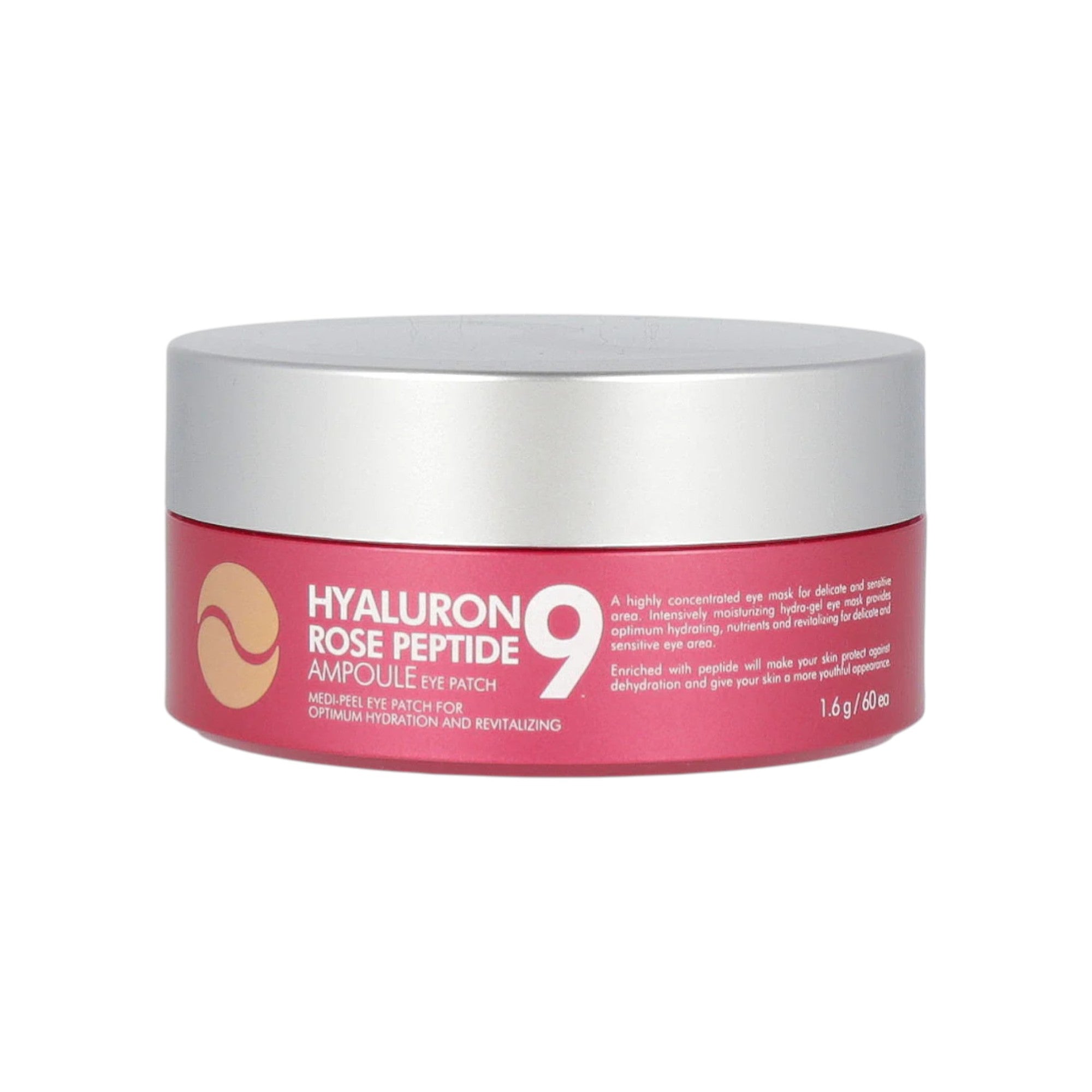 MEDI-PEEL HYALURON ROSE PEPTIDE 9 EYE PATCH Patchs hydrogel pour les yeux aux peptides et rose de Damas 60 pcs.