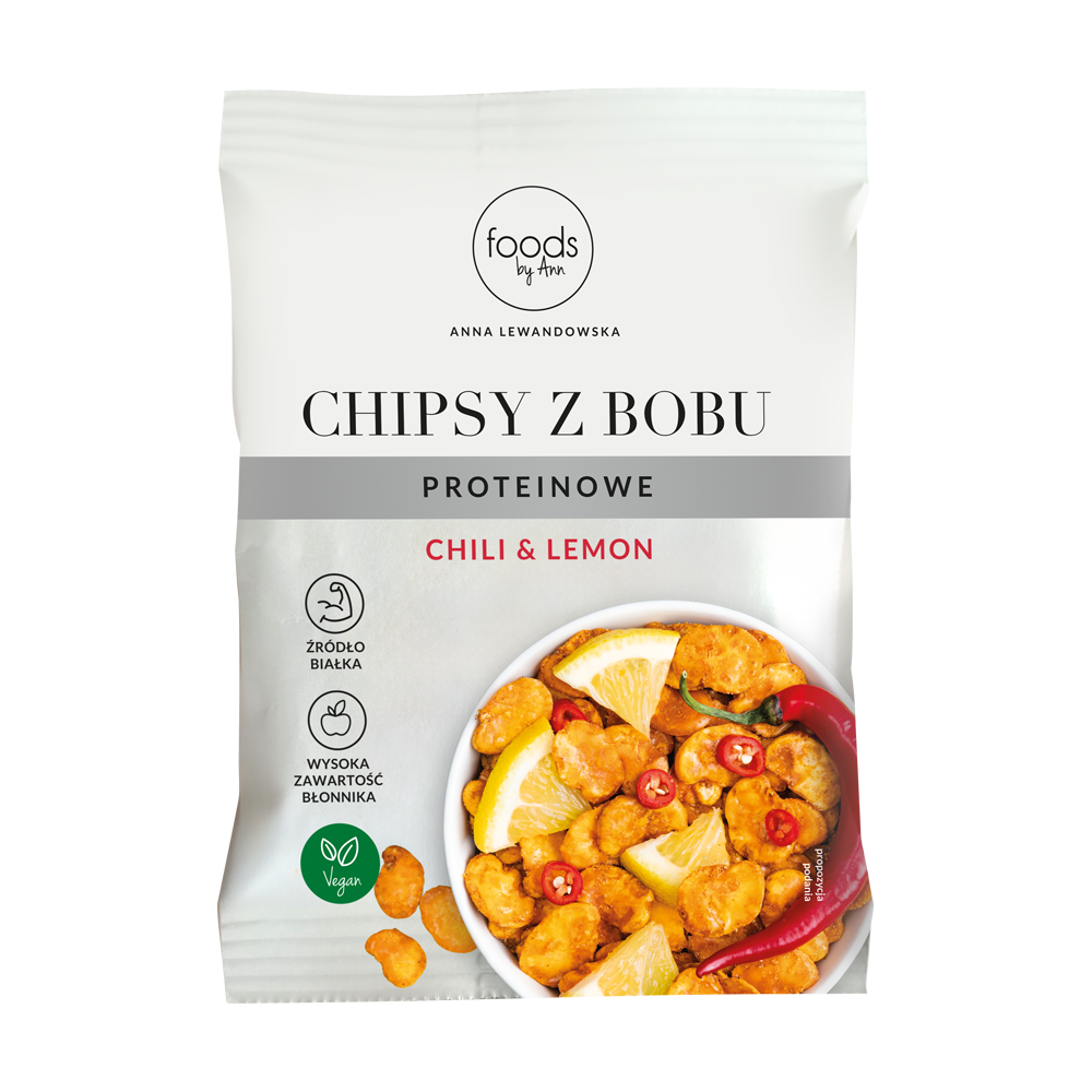 FOODS BY ANN Chipsy z bobu, chili & cytryna 60 g