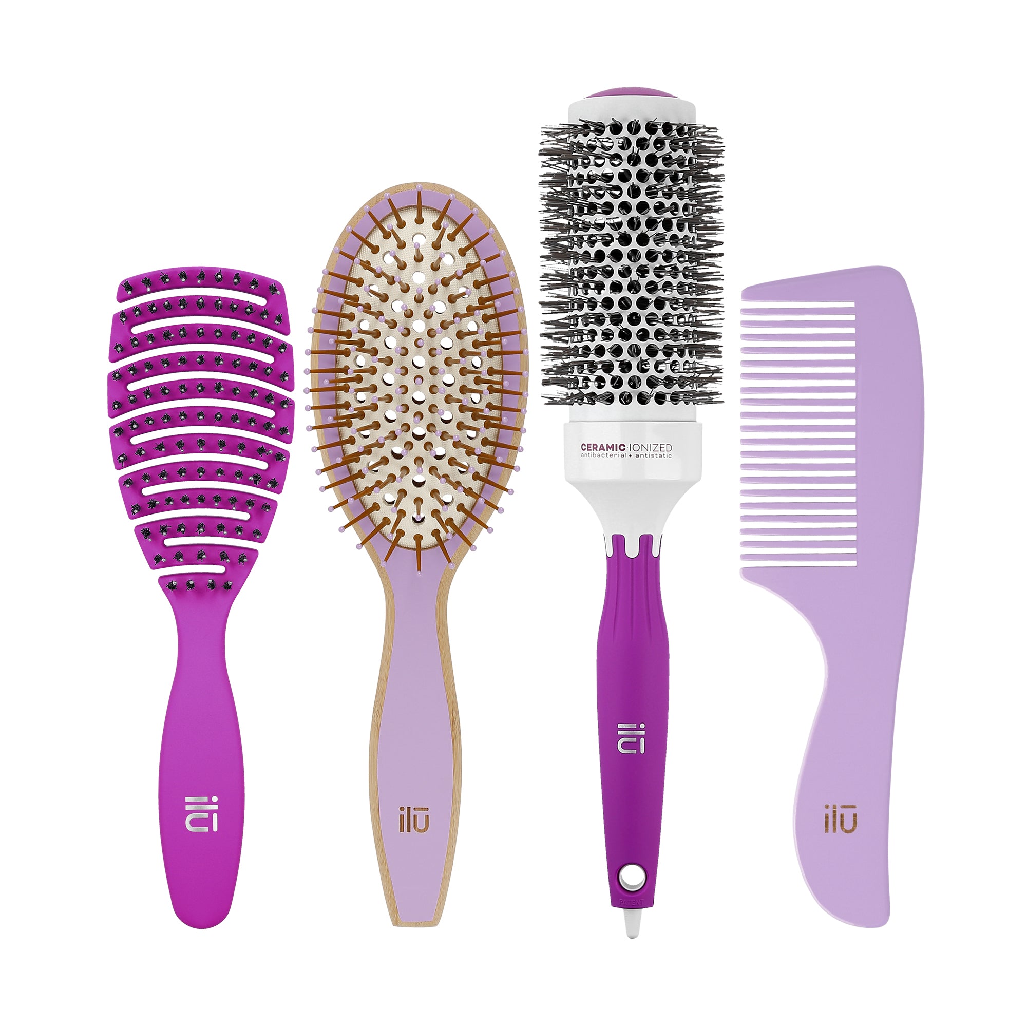 ilū Sada tří kartáčů na vlasy + hřeben