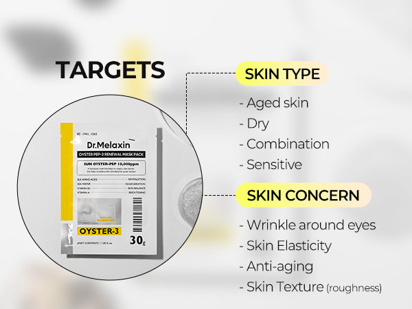 DR.MELAXIN OYSTER PEPTIDE MASK Verjüngende Peptidmasken in Bögen 5 x 30 g #6