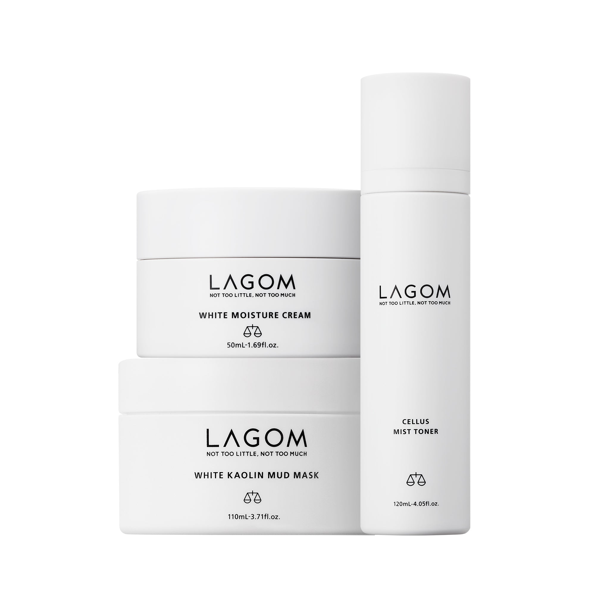 LAGOM Bright & Balance Set – ein aufhellendes und feuchtigkeitsspendendes Set mit weißer Tonerde