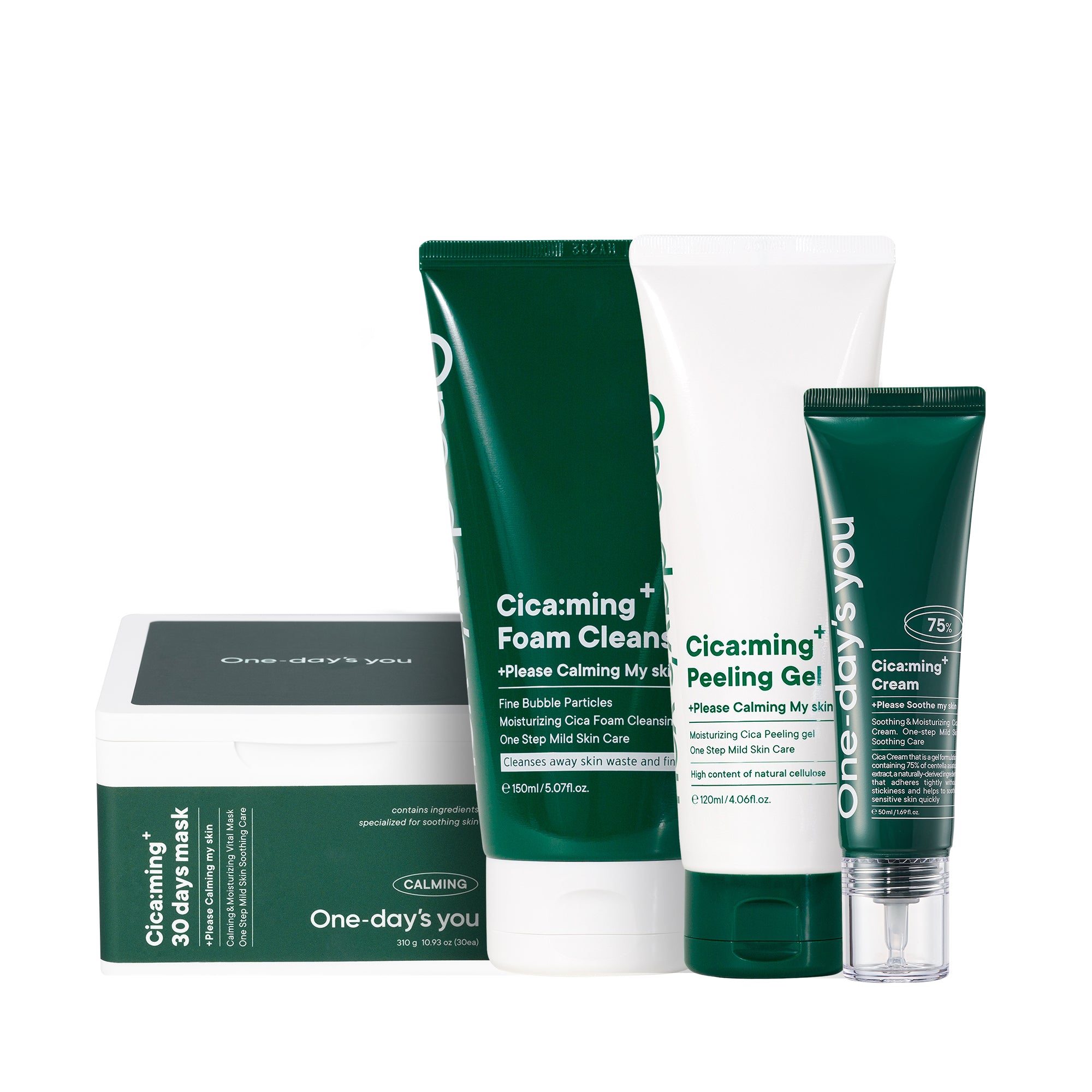 ONE-DAY’S YOU CicaMing Beruhigungspflegeset – ein wohltuendes Ritual für empfindliche und gereizte Haut