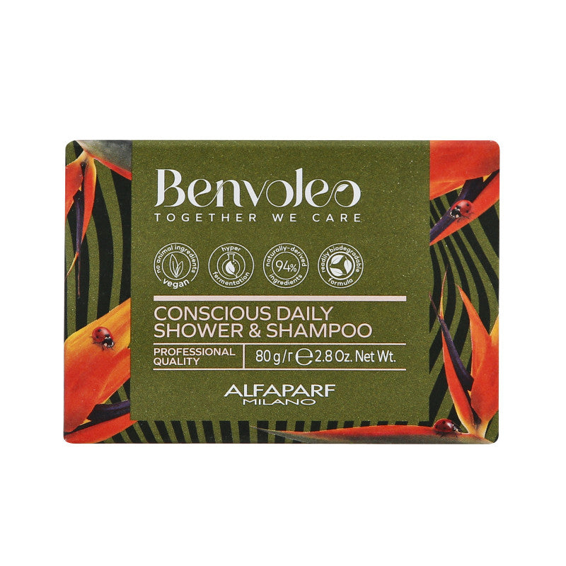 ALFAPARF MILANO BENVOLEO CONSCIOUS DAILY 3in1 Organiczny szampon w kostce 3w1 80 g