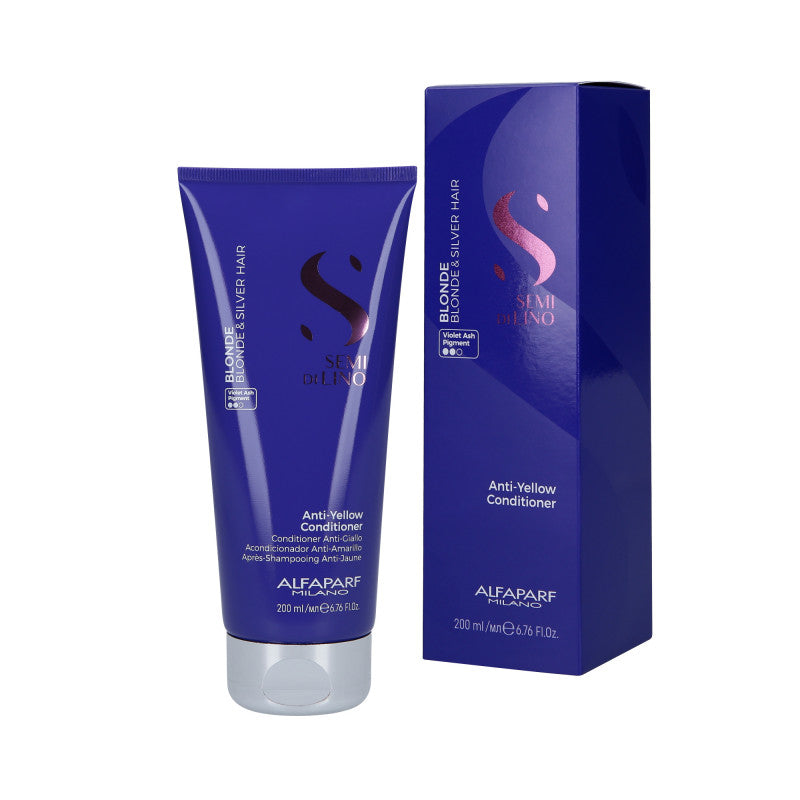 ALFAPARF SEMI DI LINO BLONDE Fioletowa odżywka do włosów blond 200 ml
