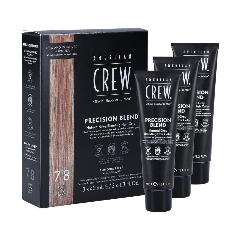 AMERICAN CREW Precision Blend Odsiwiacz dla mężczyzn Light (7-8) 3x40 ml