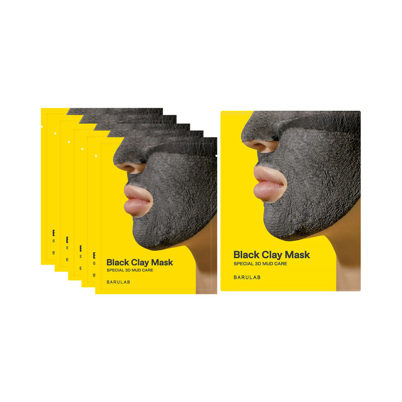 BARULAB BLACK CLAY 7IN1 TOTAL SOLUTION Masque à l'argile noire 15 g x 5 pièces