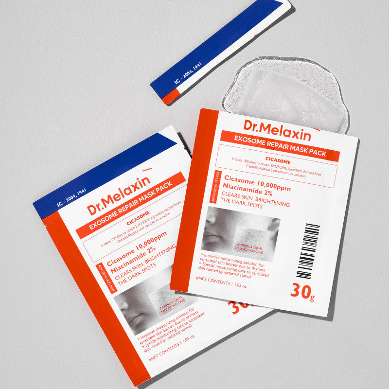 DR.MELAXIN EXOSOME REPAIR MASK PACK Regenerierende Blattmasken mit Exosomen für Akne-Haut 5 x 30 g #2