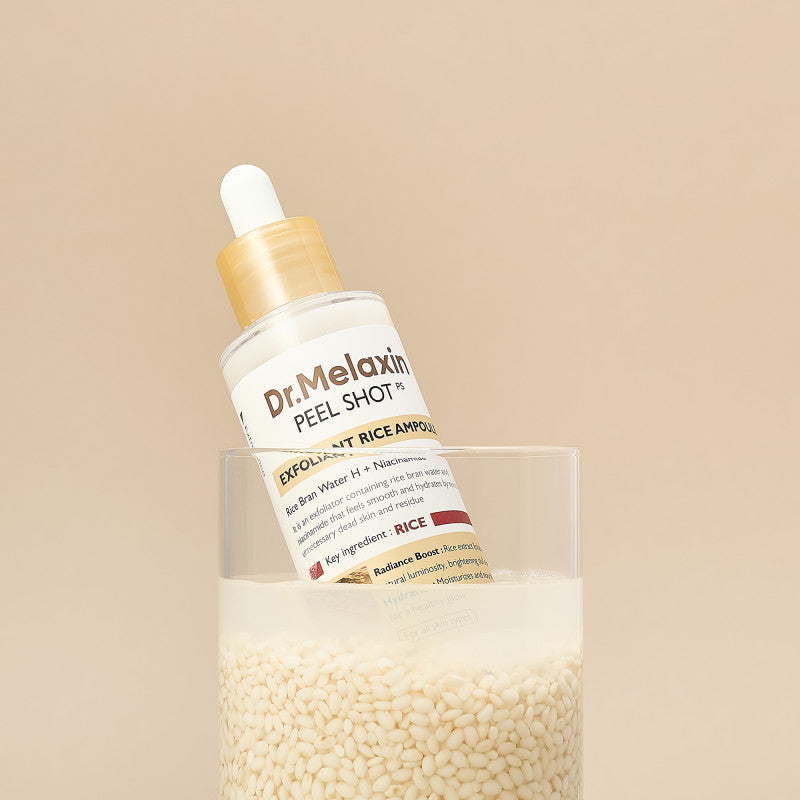 DR.MELAXIN PEEL SHOT LINE Delikatnie złuszczająca ampułka z ekstraktem z białego ryżu 80 ml #2