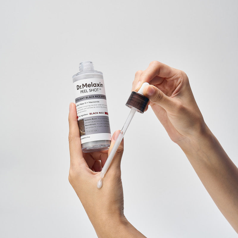 DR.MELAXIN PEEL SHOT LINE Delikatnie złuszczająca ampułka z ekstraktem z czarnego ryżu 80 ml #2