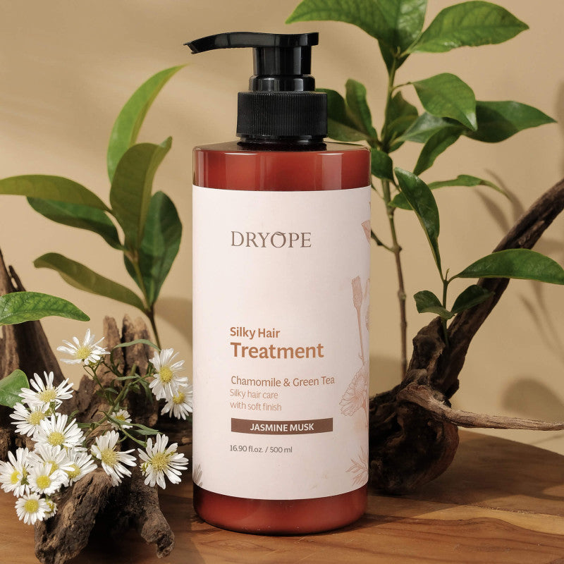 DRYOPE SILKY HAIR TREATMENT Pflegende Maske für trockenes und strapaziertes Haar mit dem Duft von Moschus und Jasmin 500 ml #3