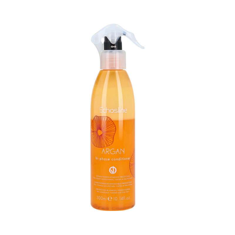 ECHOSLINE ARGAN BI-PHASE Après-shampooing vegan biphasé sans rinçage à l'huile d'argan 300ml
