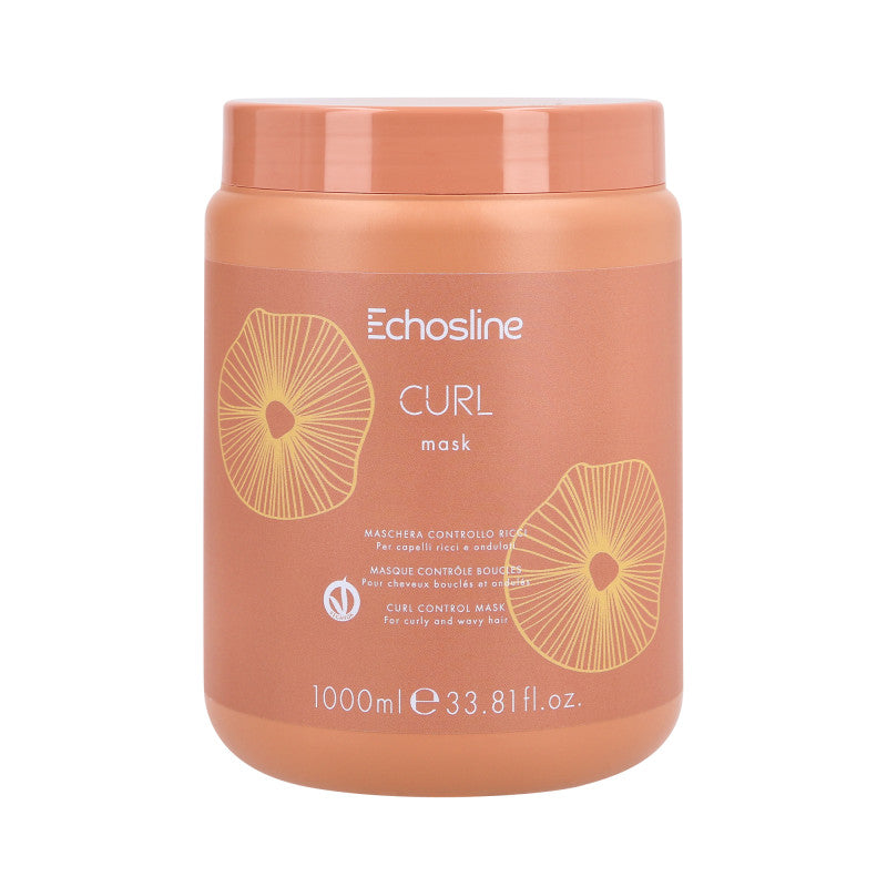 ECHOSLINE CURL VEG Masque hydratant Vegan pour cheveux bouclés et ondulés 1000ml