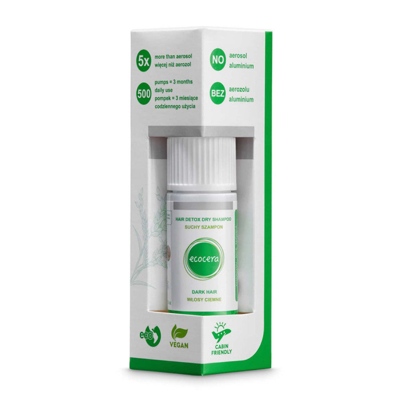 ECOCERA DETOX Suchý šampon pro tmavé vlasy 15 g