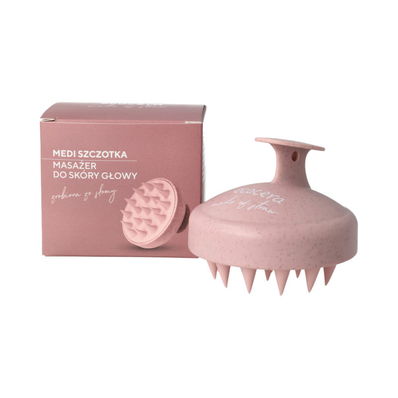 ECOCERA MEDI Szczotka do skóry głowy, Różowa #2