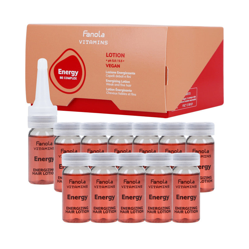 FANOLA VITAMINS ENERGY BE COMPLEX Energetyzujące ampułki do włosów 12x10 ml