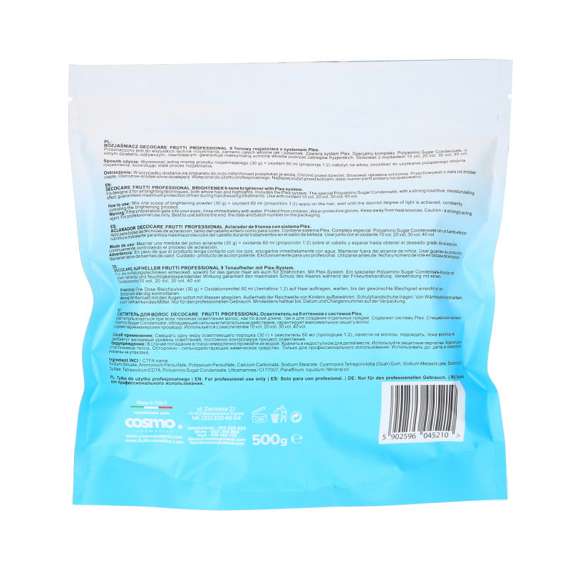 FRUTTI DECOCARE PLEX 9+ Aufheller mit effektiver Haarfaserschutztechnologie 500 g #2