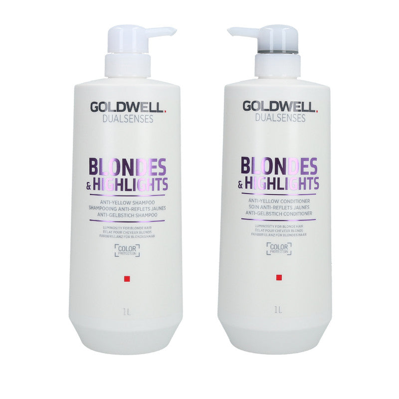 GOLDWELL DUALSENSES BLONDES&HIGHLIGHTS Shampooing 1000ml+Conditionneur 1000ml