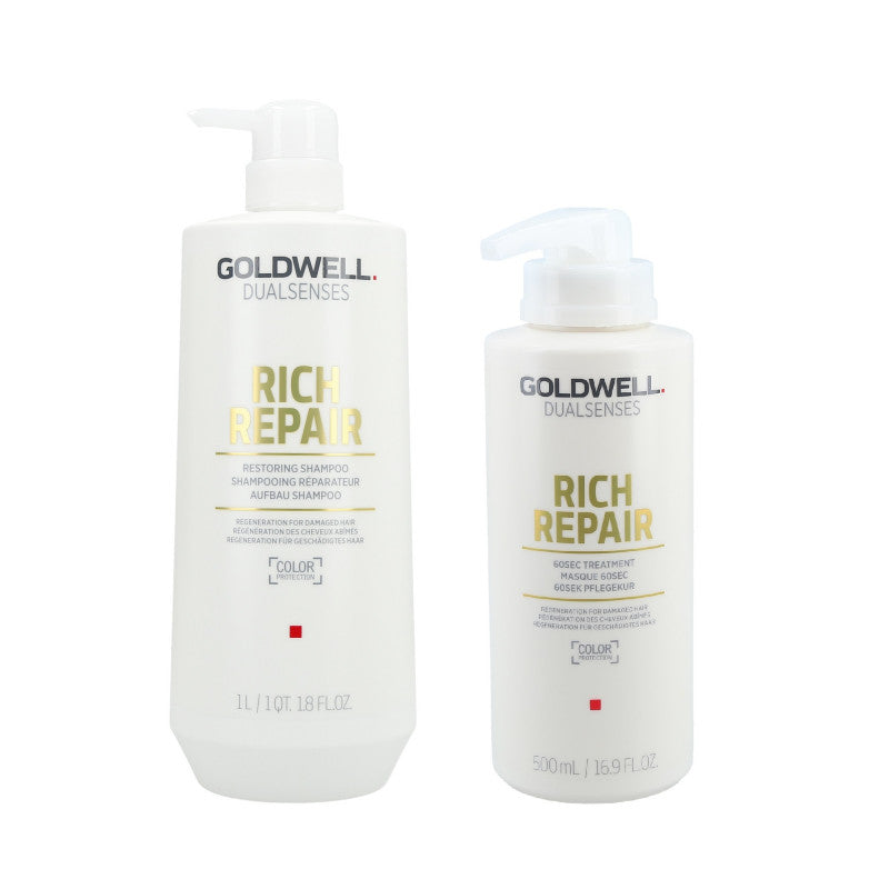 GOLDWELL DUALSENSES RICH REPAIR Szampon 1000 ml + Kuracja 500 ml