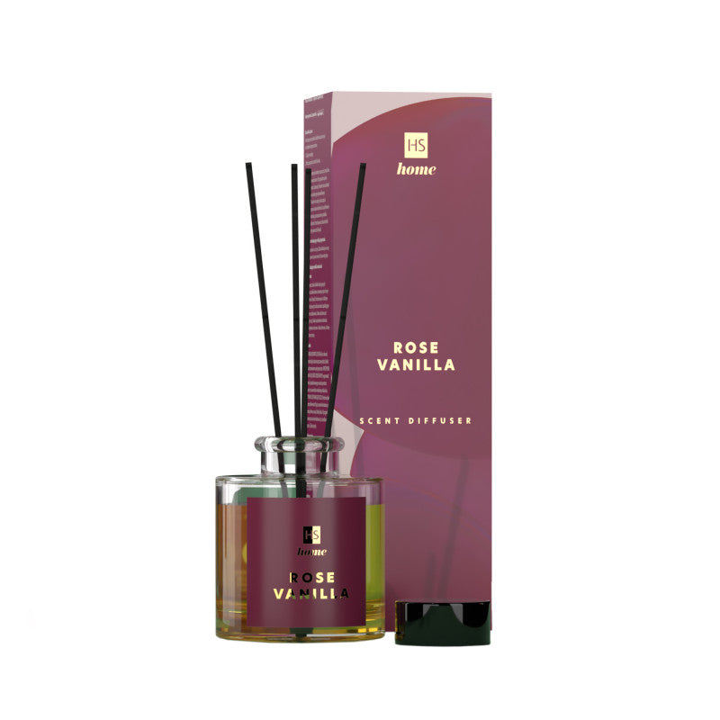 HISKIN HOME Interiérový difuzér vůně Rose & Vanilla 90 ml