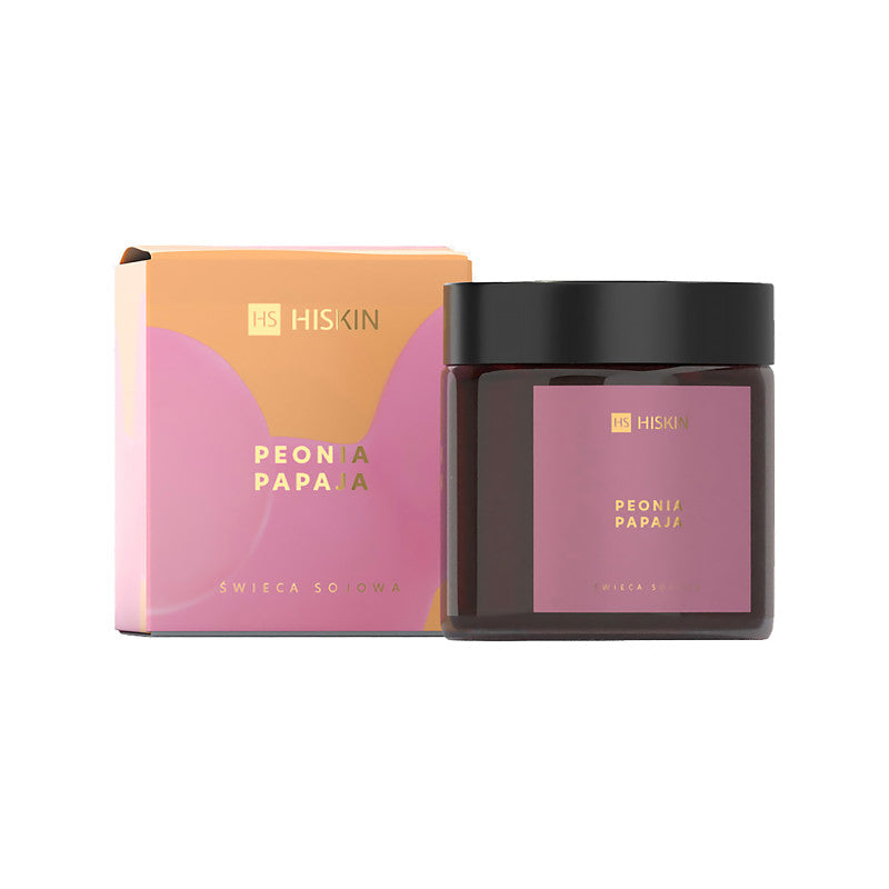 HISKIN HOME Bougie soja pivoine et papaye 100 ml