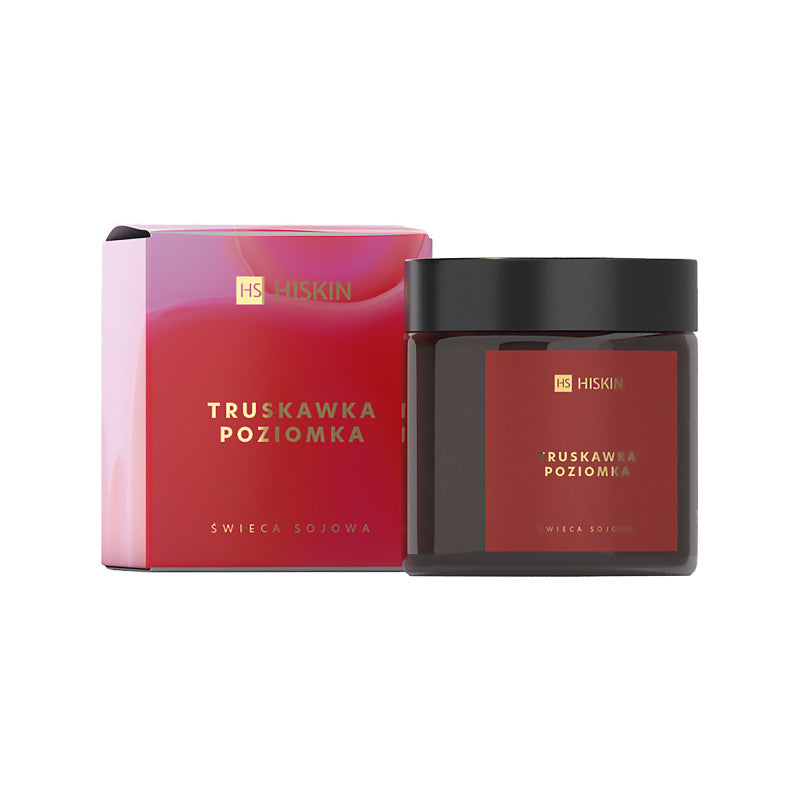 HISKIN HOME Bougie soja parfumée fraise et fraise des bois 100 ml