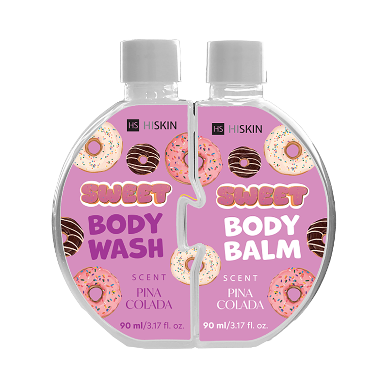 HISKIN SWEET BODY WASH Coffret nettoyant et soin pour la peau Pina Colada 2 x 90 ml