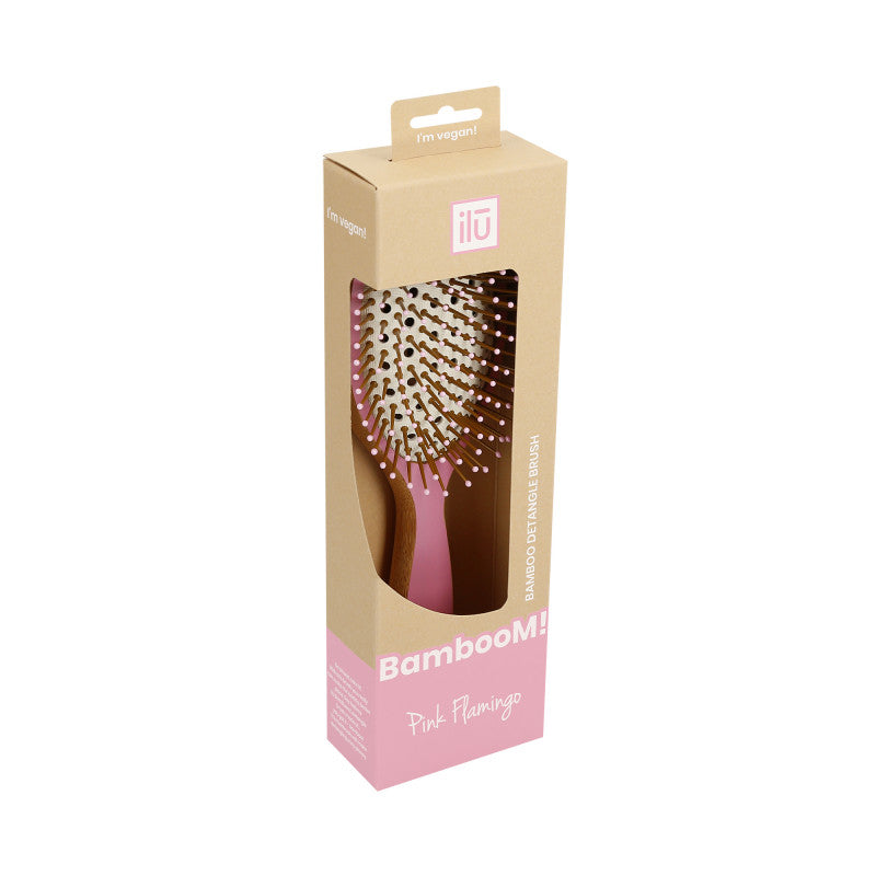 ilū BambooM! Bamboo Hairbrush - Pink Flamingo Brosse à cheveux #3