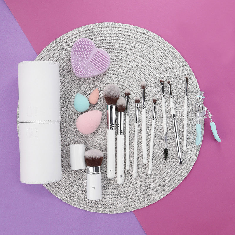 ilū Beauty Influence – 13dílná sada štětců na make-up se sadou houbiček, tuby, čističe a kulmy na řasy #4