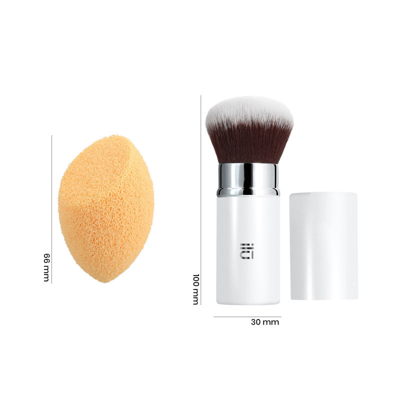ilū Less Is More Set Di Pennelli Trucco Viso Makeup Professionale Spugnetta make up 2 Pezzi #2