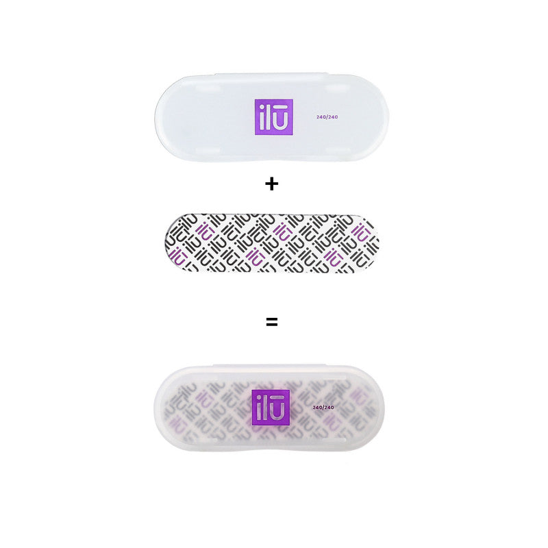 ilū Mini Gerade Nagelfeile Mit Koffer, Körnung 240/240 #4