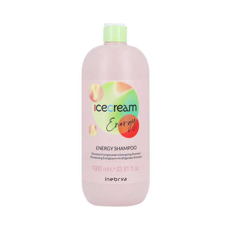 INEBRYA ICE CREAM ENERGY Shampooing fortifiant et énergisant contre la chute des cheveux 1000ml