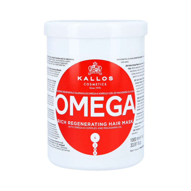 Kallos KJMN Omega Maschera con acidi grassi e olio di macadamia 1000 ml