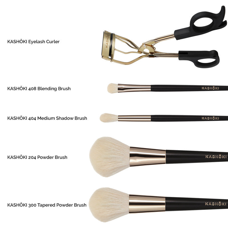 Kashōki ONIYURI Set de 5 pcs Pinceau à maquillage avec recourbe-cils #3