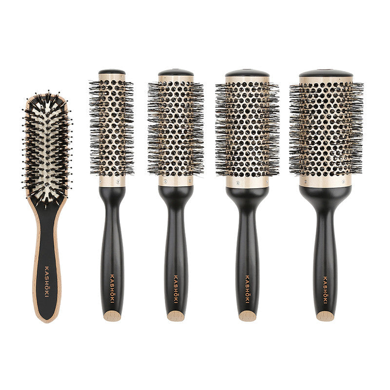 KASHŌKI Zestaw 4 szczotek do modelowania + 1 drewniana szczotka Slim