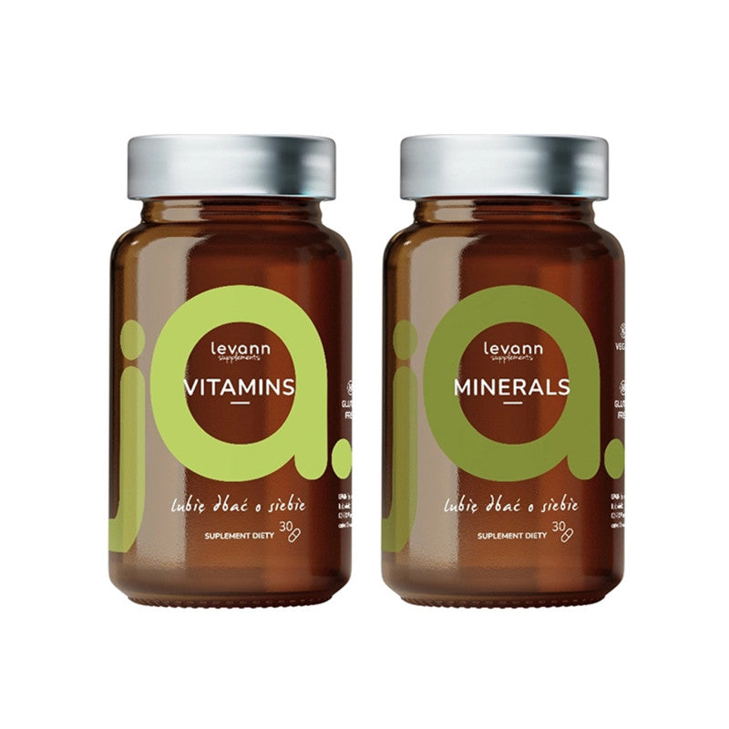 Sada doplňků stravy LEVANN „jA“ Vitamins & Minerals, 2x30 kapslí