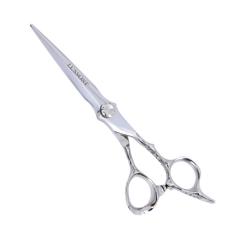 LUSSONI STELLAR SERIES (argent) Ciseaux de coiffure professionnels : ciseaux à effiler 6″, ciseaux de coupe 5.5″  + étui #2