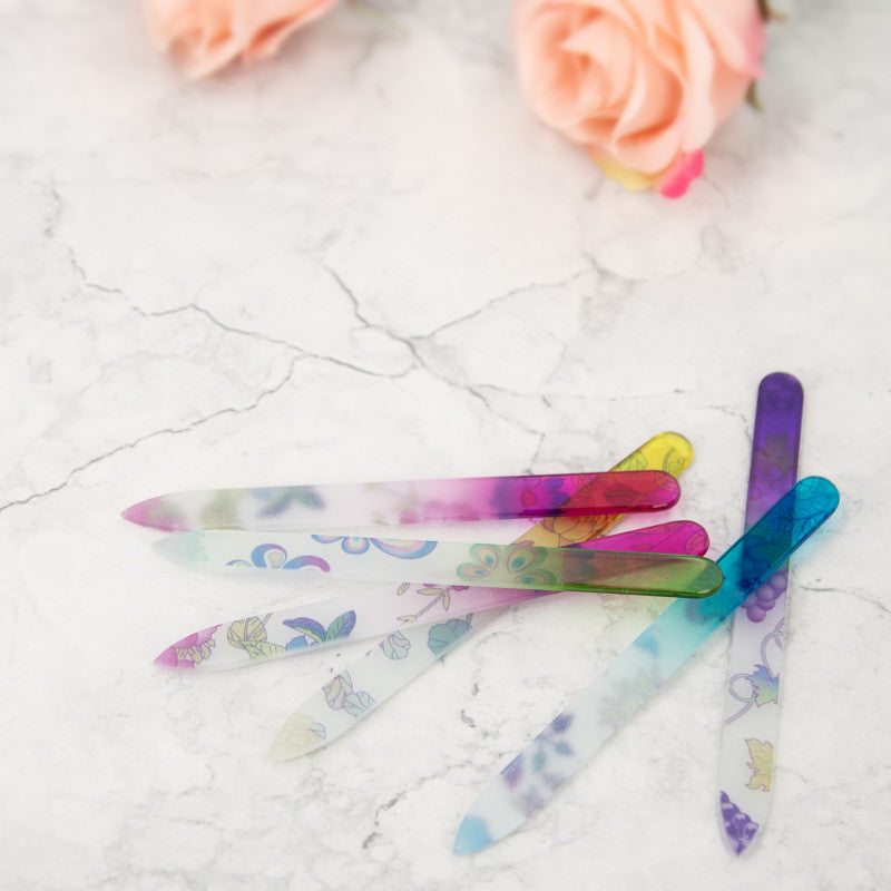 MIMO Glasnagelfeile Mit Blumenmuster  #3