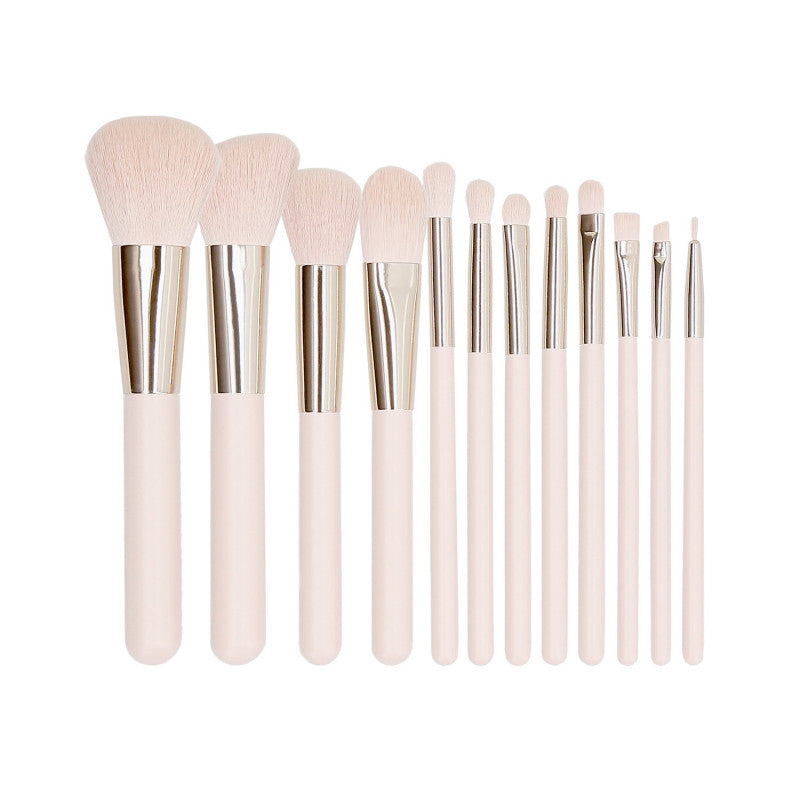 MIMO Set De 12 Pinceaux A Maquillage Rose