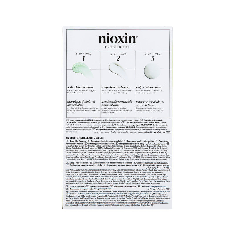 NIOXIN PRO CLINICAL 2 Coffret de soins capillaires en trois étapes pour cheveux naturels et clairsemés 2 x 150 ml + 50 ml #4