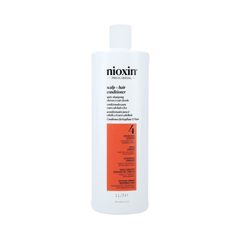 NIOXIN PRO CLINICAL 4 Après-shampoing fortifiant pour cheveux colorés et clairsemés 1000 ml