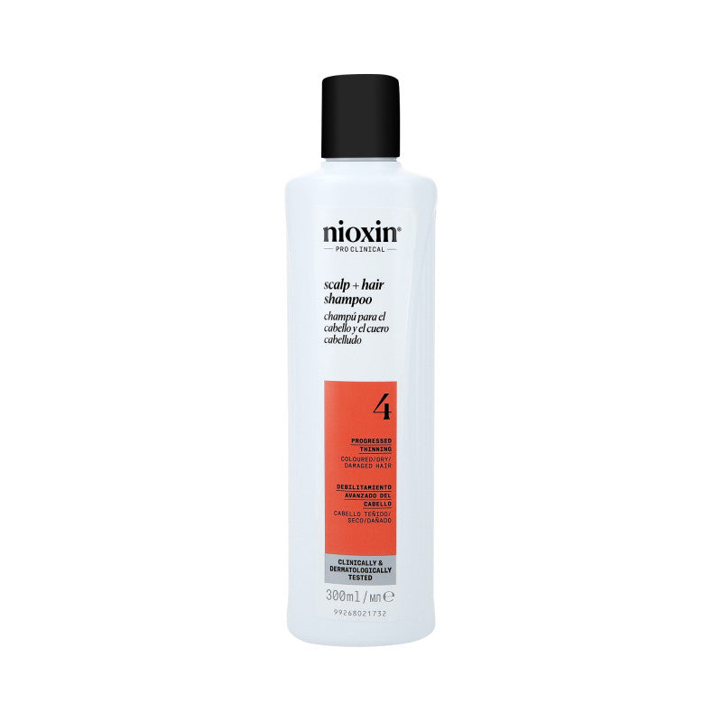 NIOXIN PRO CLINICAL 4 Shampoo Fortificante per Capelli Colorati con Diradamento Progressivo 300 ml